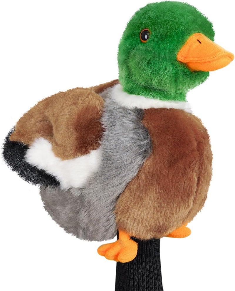 Big Crazy Funny Driver Headcover, Plush Golf Club Covers Long Neck, Animal Headcover, Soft Mallard Duck Rabbit Bunny Owl Fish Headcovers for Golf Clubs Fits Men and Women, Driver Headcover Animal for Present - Image 1